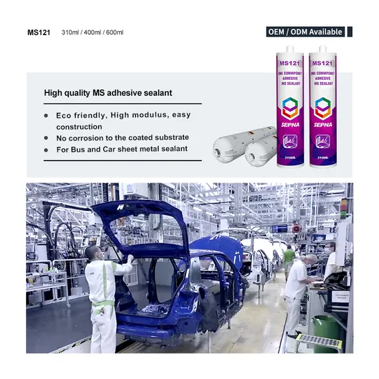 Colle d'étanchéité polyéther MS modifiée au silane à séchage rapide pour murs porteurs. Contact adhésif